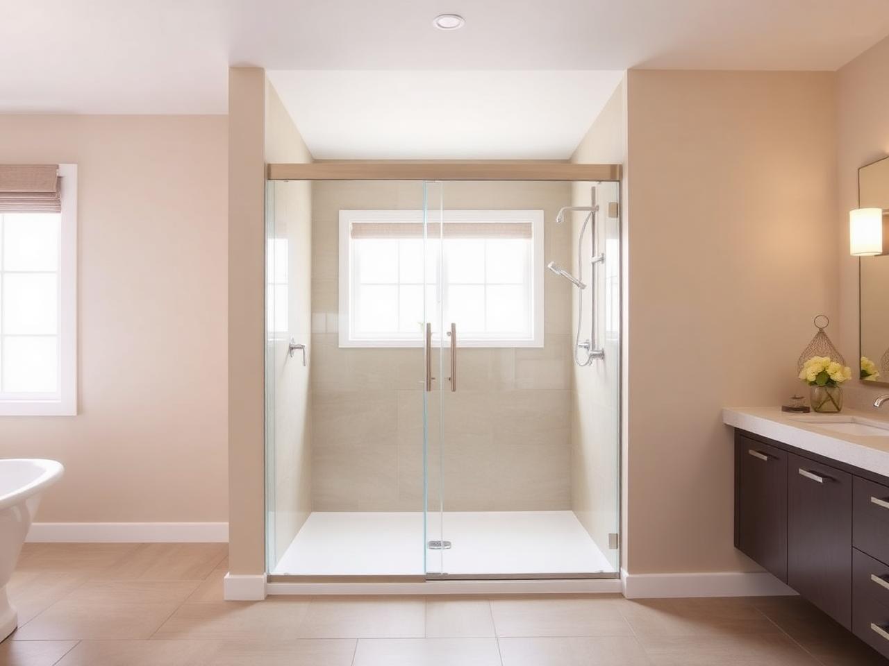 Sliding glass shower door